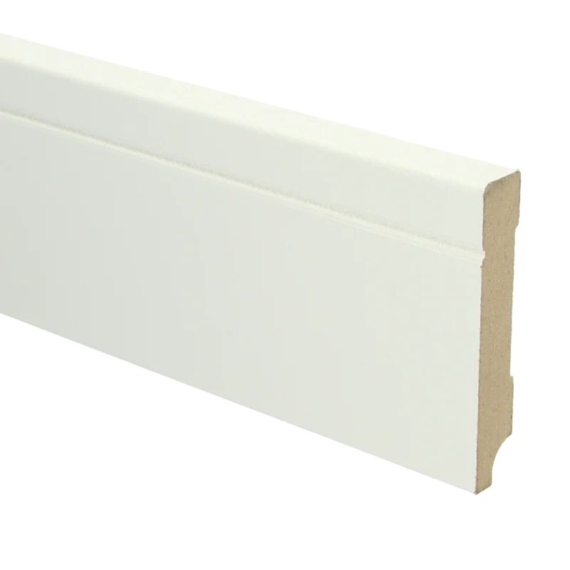 Bestel Nu MDF Tijdloze Plint 90x15 RAL 9010 Zuiver Wit 16093